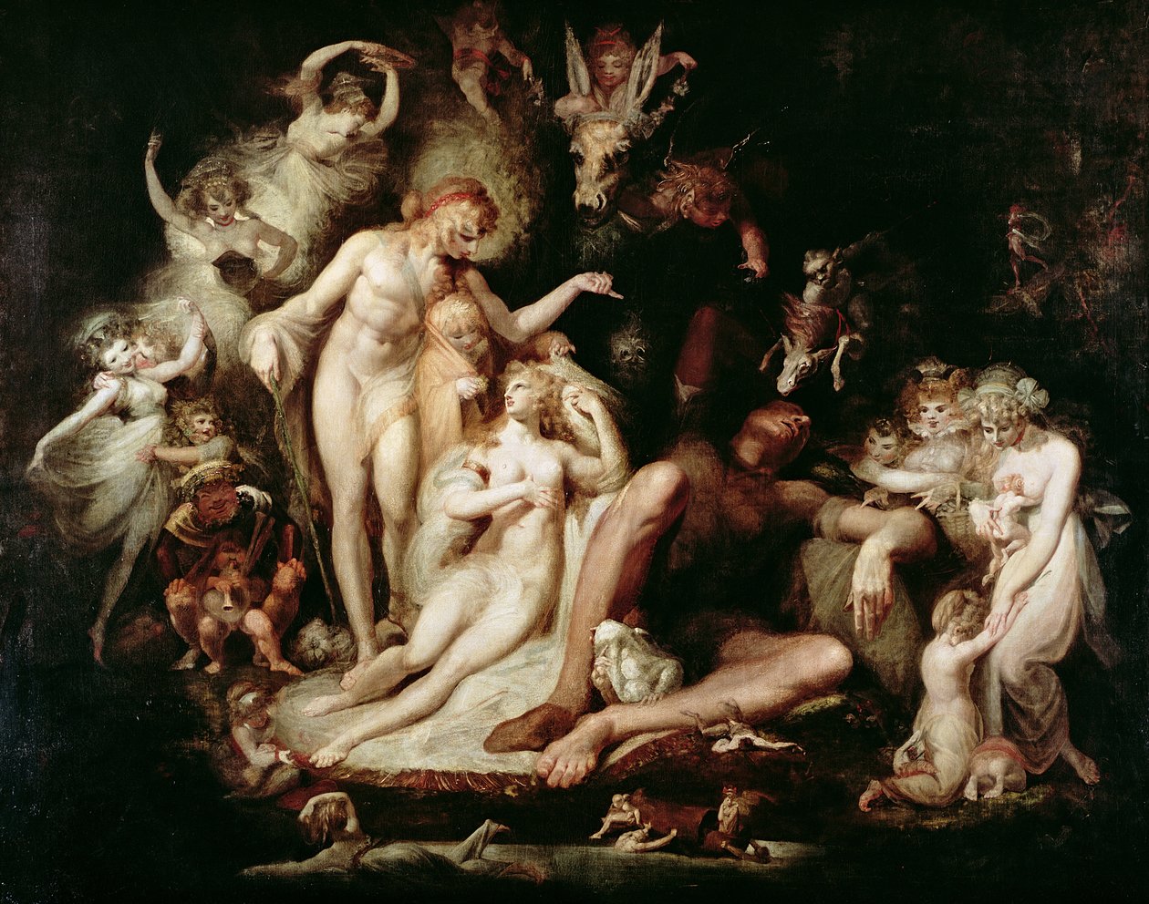 Titanias opvågning, ca. 1785-90 af Johann Heinrich Füssli
