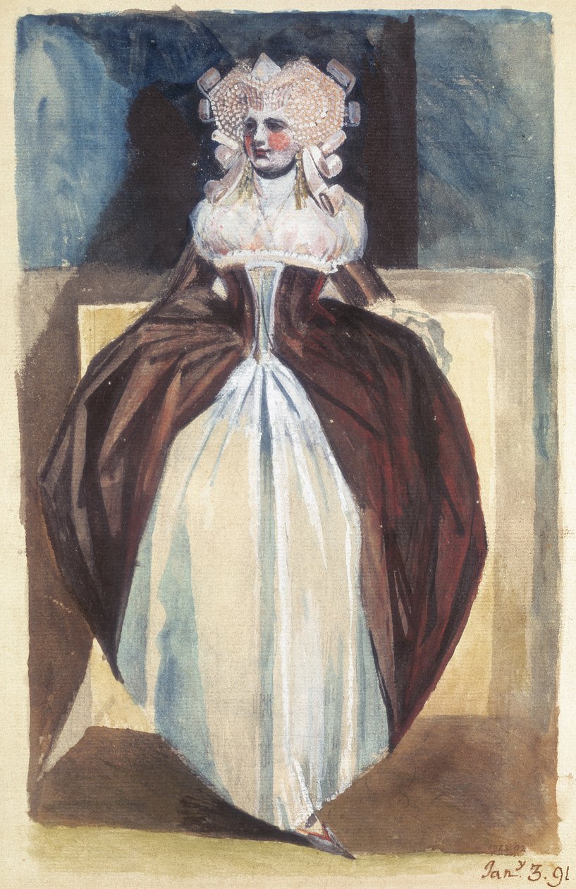 Kvinde i 1600-talsdragt, 1791 af Johann Heinrich Füssli