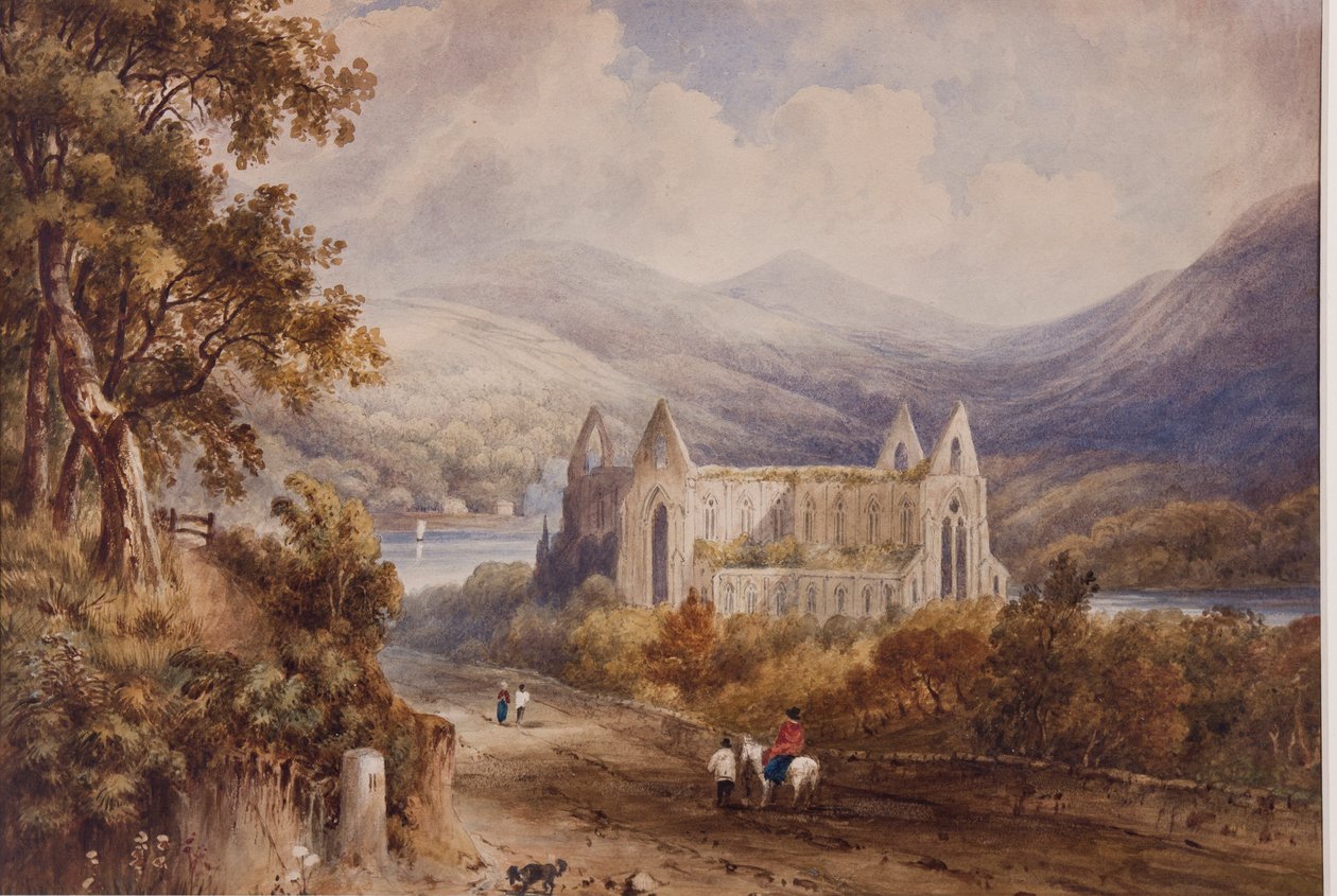 Tintern Abbey, ca.1840 af Henry Gastineau
