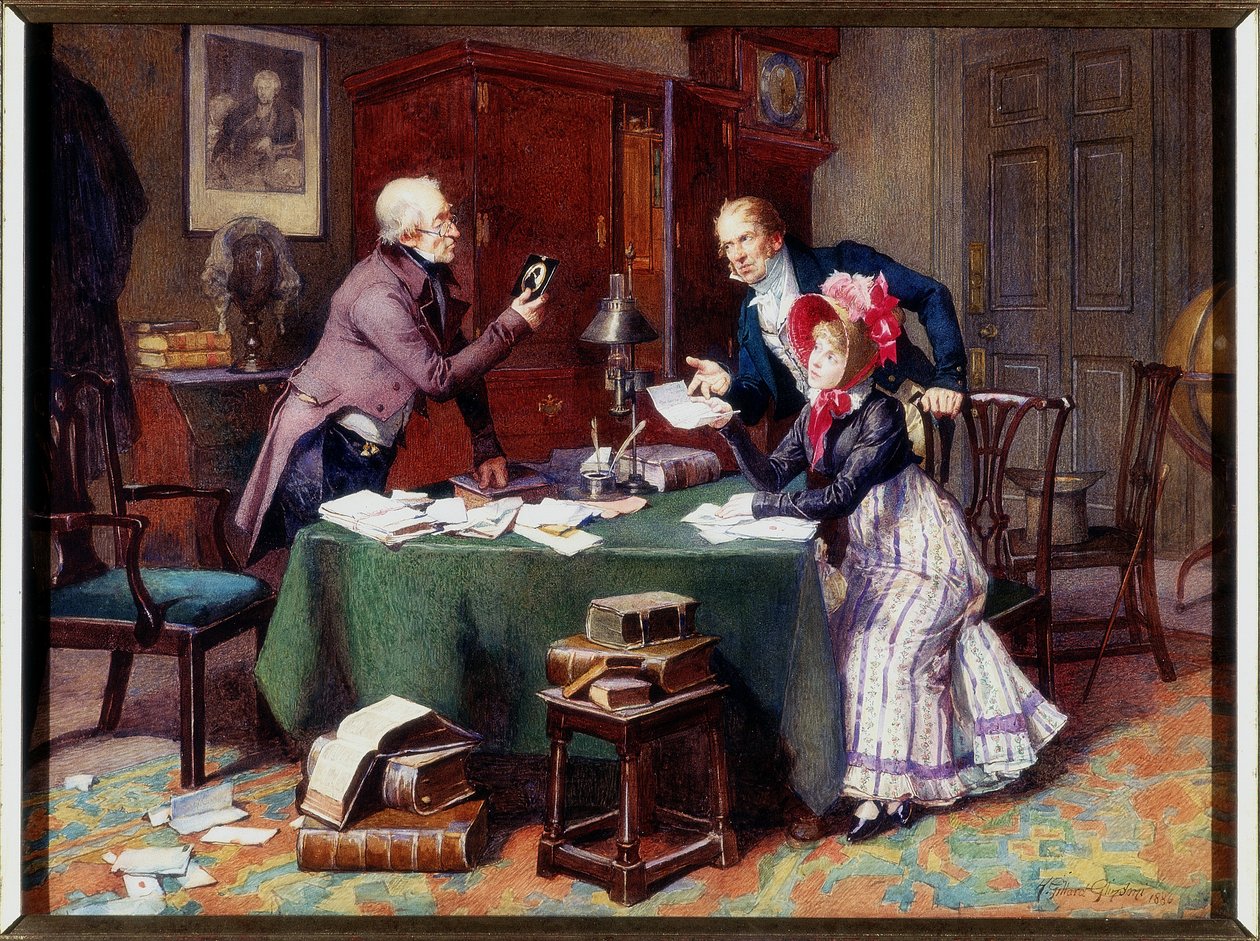 Jilted (bodycolour) af Henry Gillard Glindoni