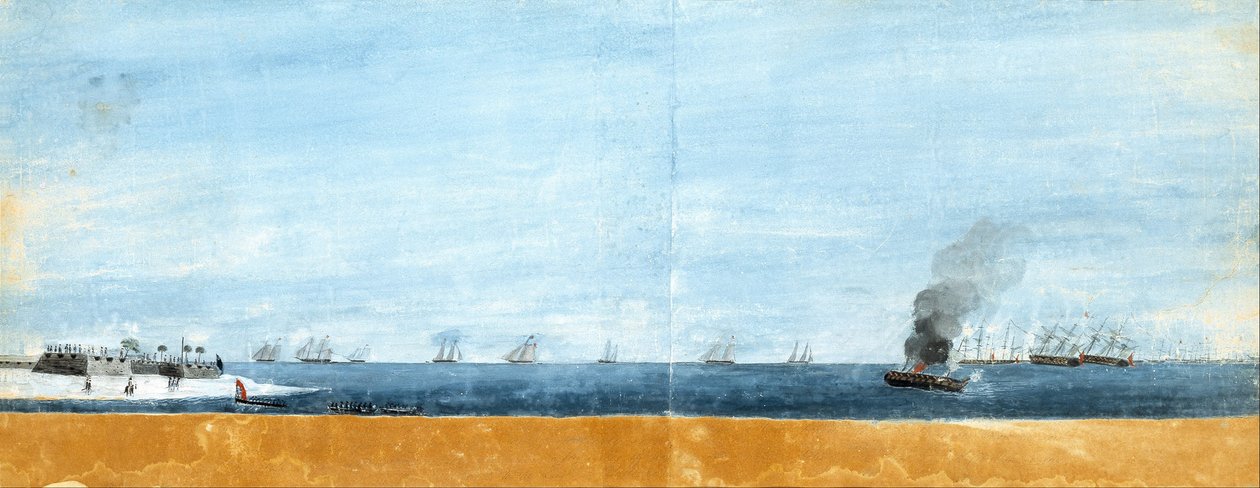 Morgenen efter angrebet på Sullivans Island, 29. juni 1776 af Henry Gray