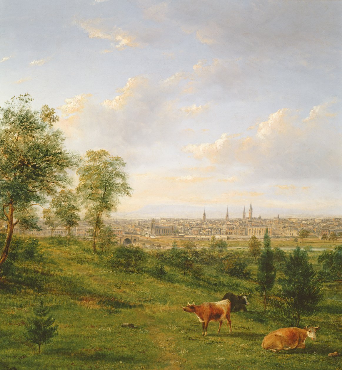 Udsigt over Melbourne, 19. århundrede af Henry Gritten