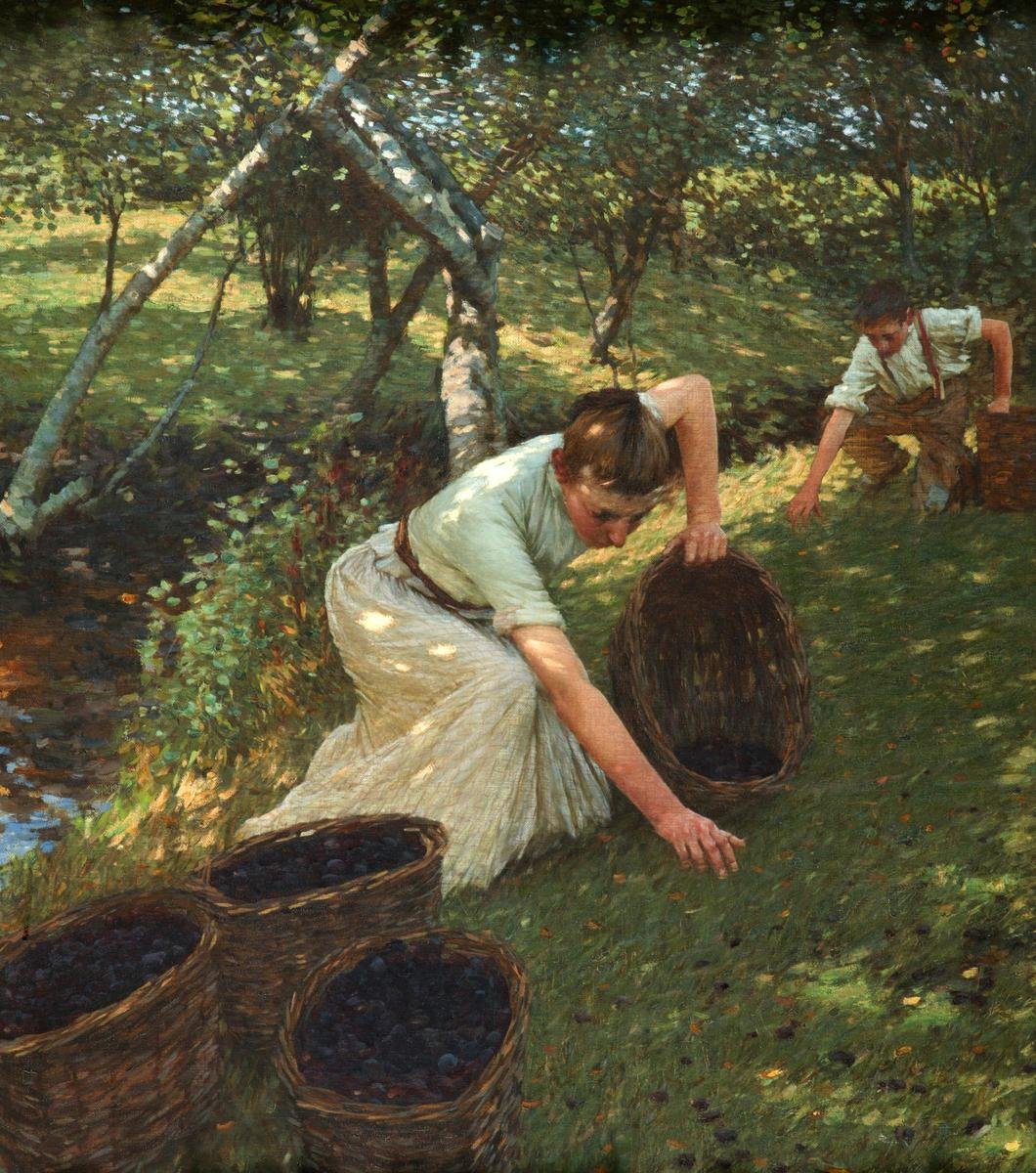 Indsamling af blommer af Henry Herbert La Thangue