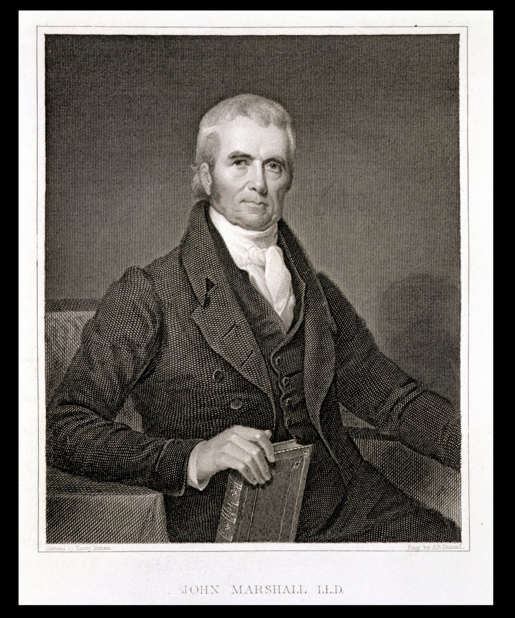 John Marshall (1755-1835), graveret af Asher Brown Durand (1796-1886) af Henry Inman