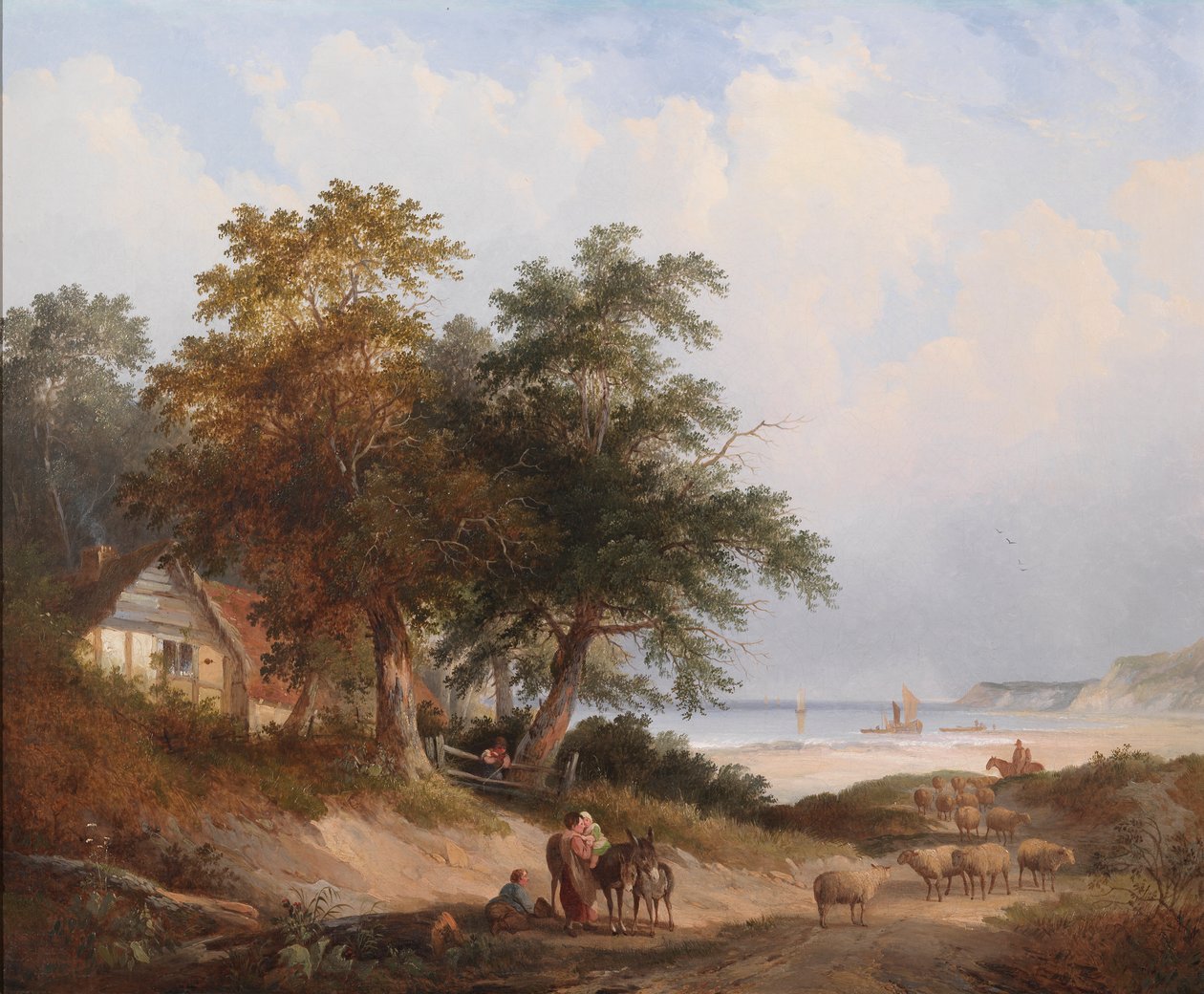 Et kystlandskab, Isle of Wight af Edwin Henry Boddington