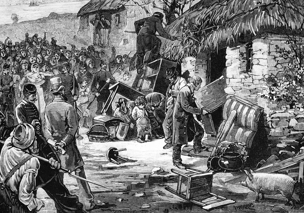 Troubles in Ireland - The Eviction of a Farmer, fra 