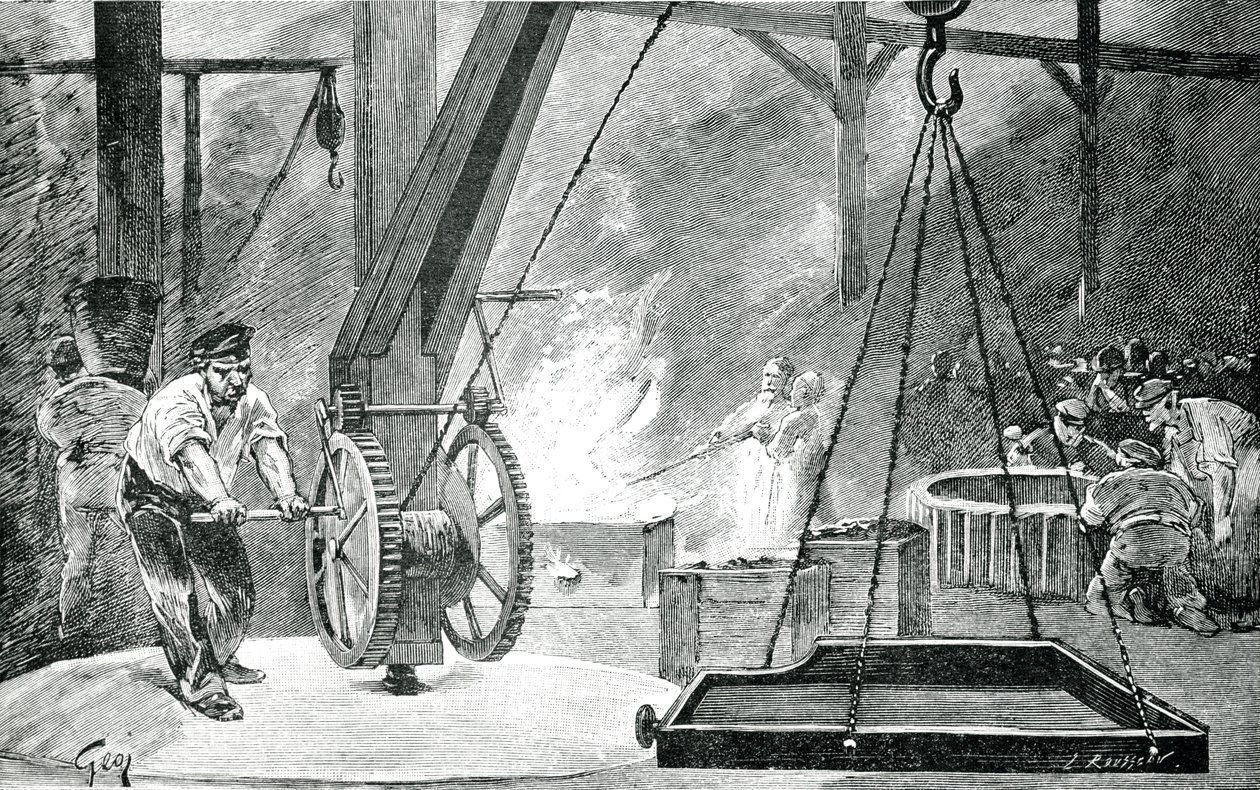 Et jernstøberi i Rue Saint-Maur, fra 