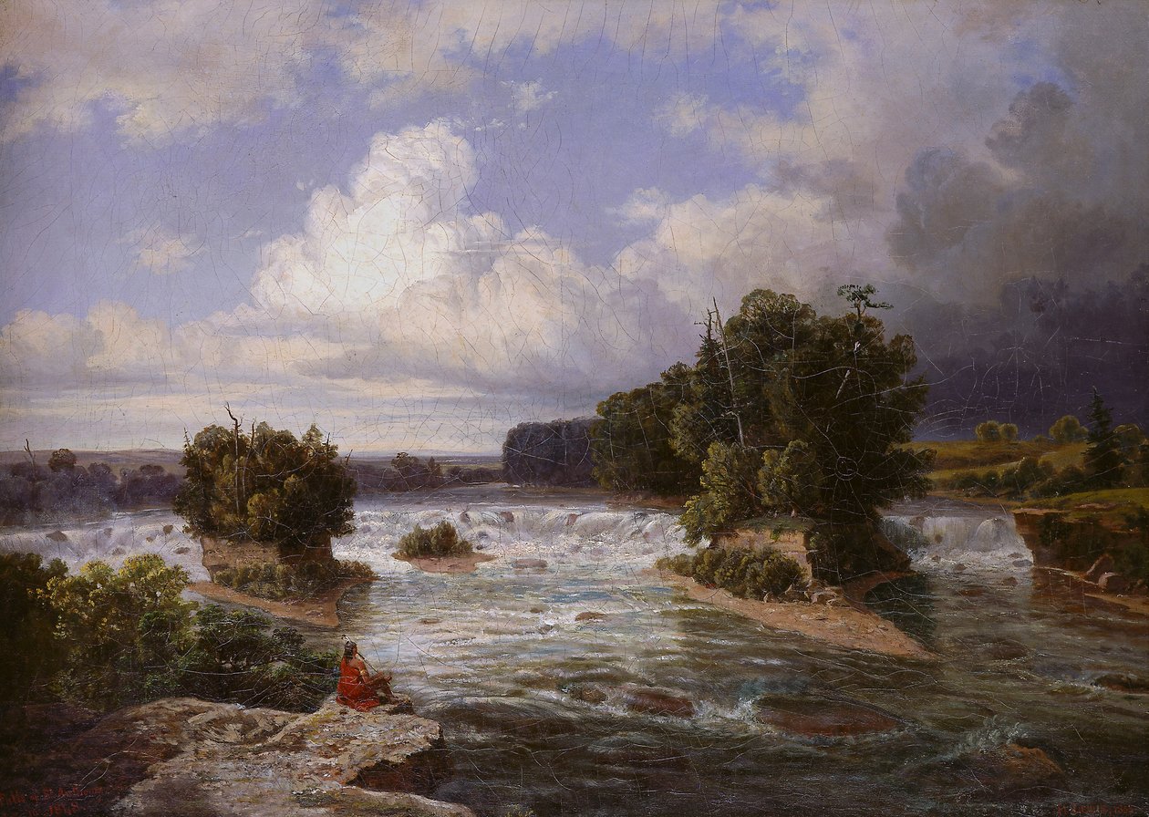 St. Anthony Falls, som det så ud i 1848, 1855 af Henry Lewis