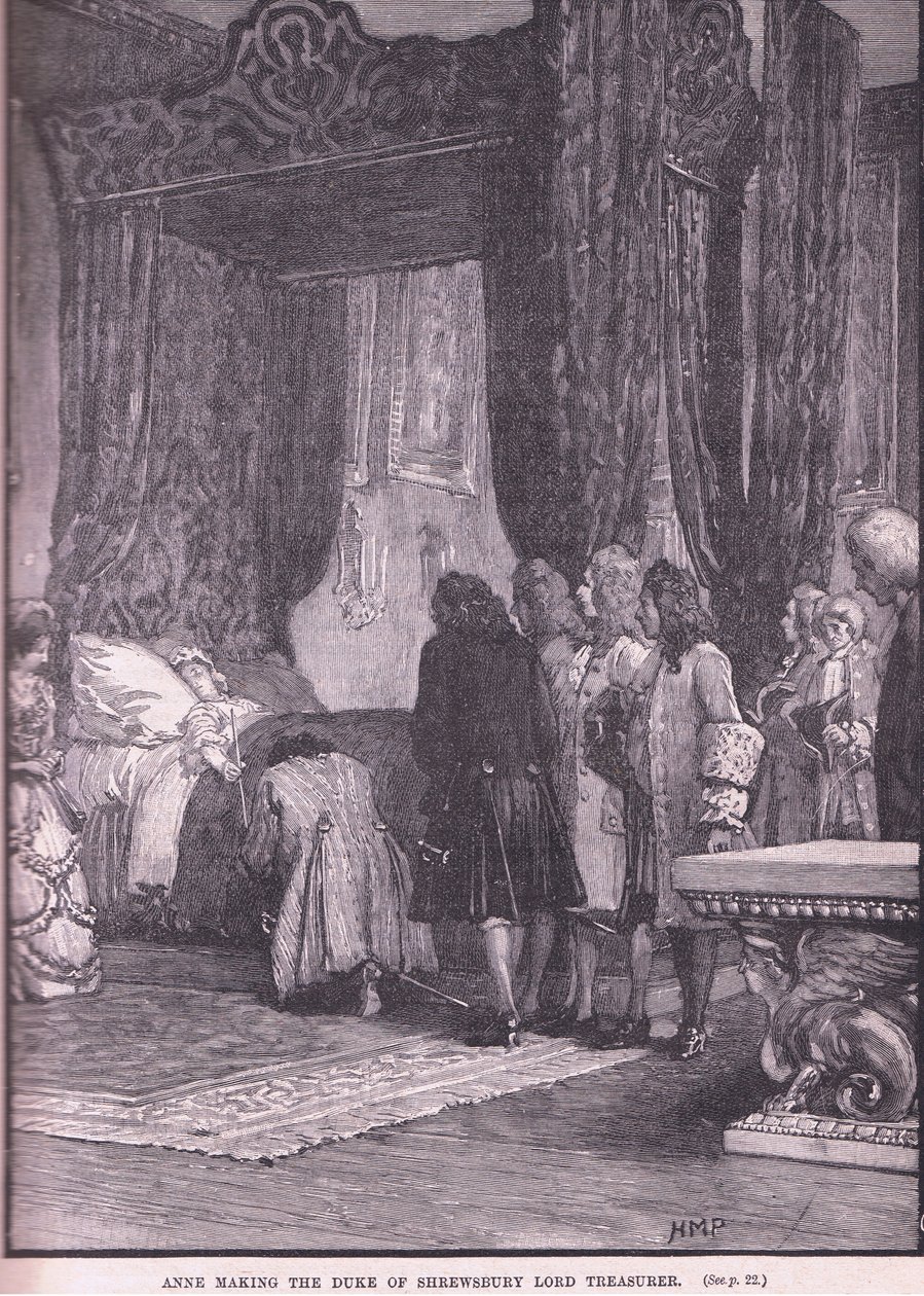 Anne gør hertugen af Shrewsbury til Lord Treasurer AD 1714 af Henry Marriott Paget