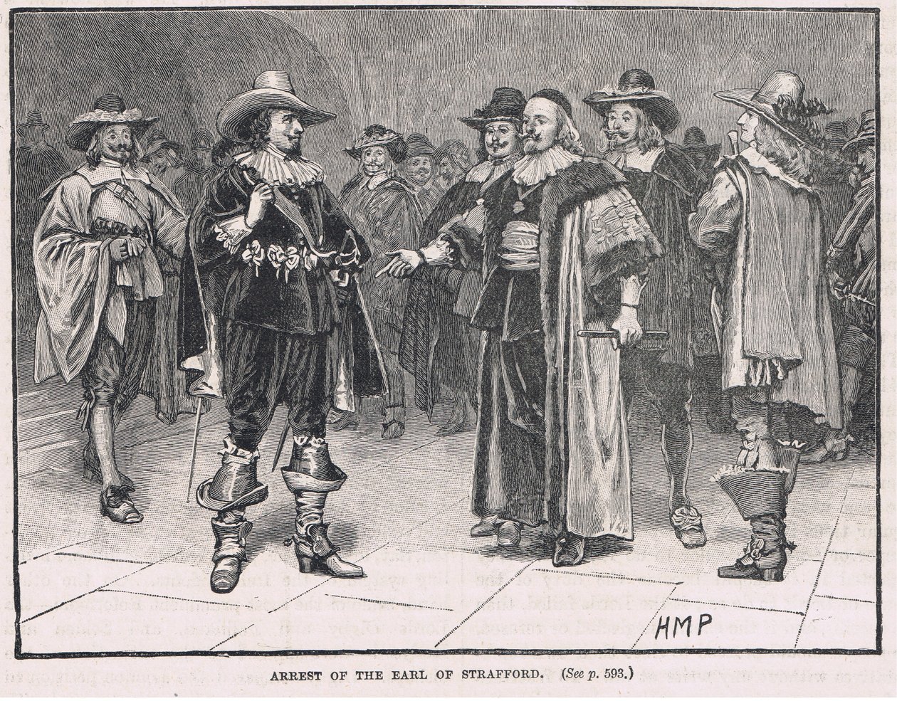 Arrestation af jarlen af Strafford 1640 af Henry Marriott Paget