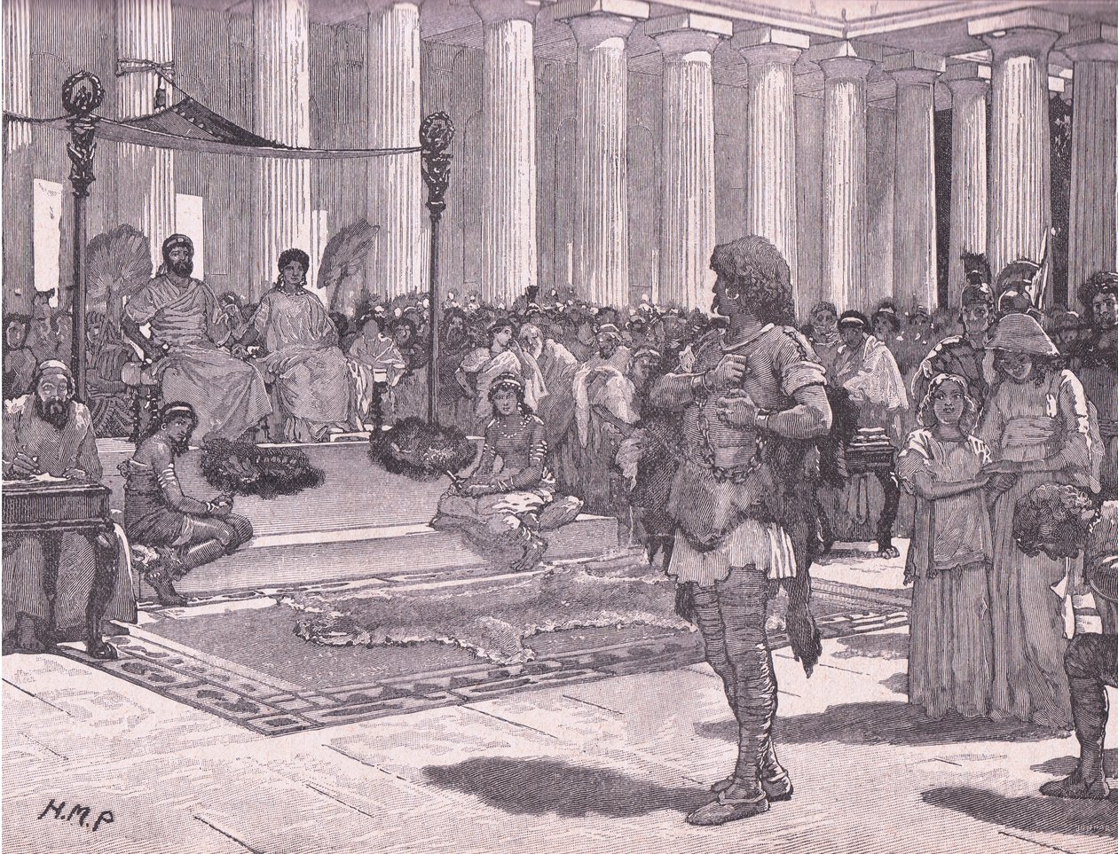 Caractacus før Claudius AD 51 af Henry Marriott Paget