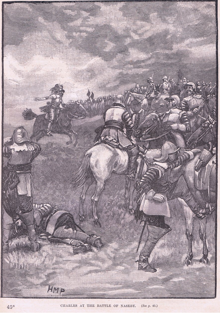 Charles i slaget ved Naseby AD 1645 af Henry Marriott Paget