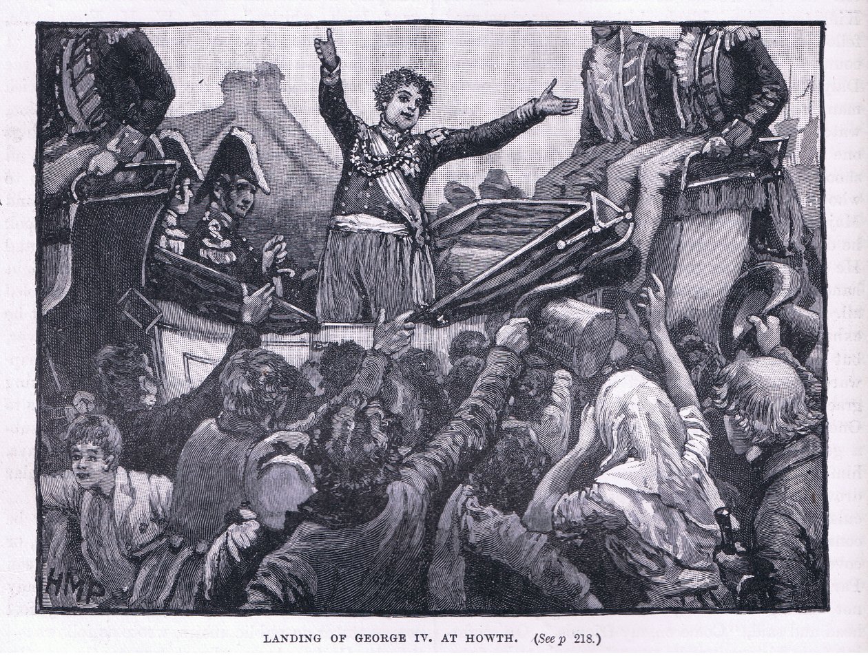 Landgang af George IV ved Nowth af Henry Marriott Paget