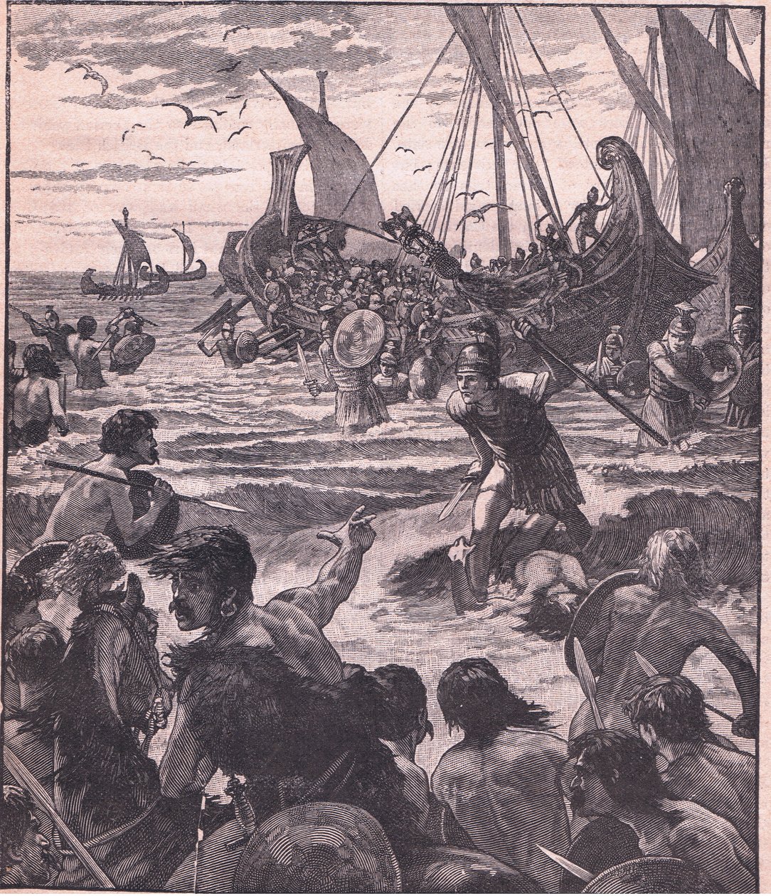 Romernes landgang på Kents kyst af Henry Marriott Paget