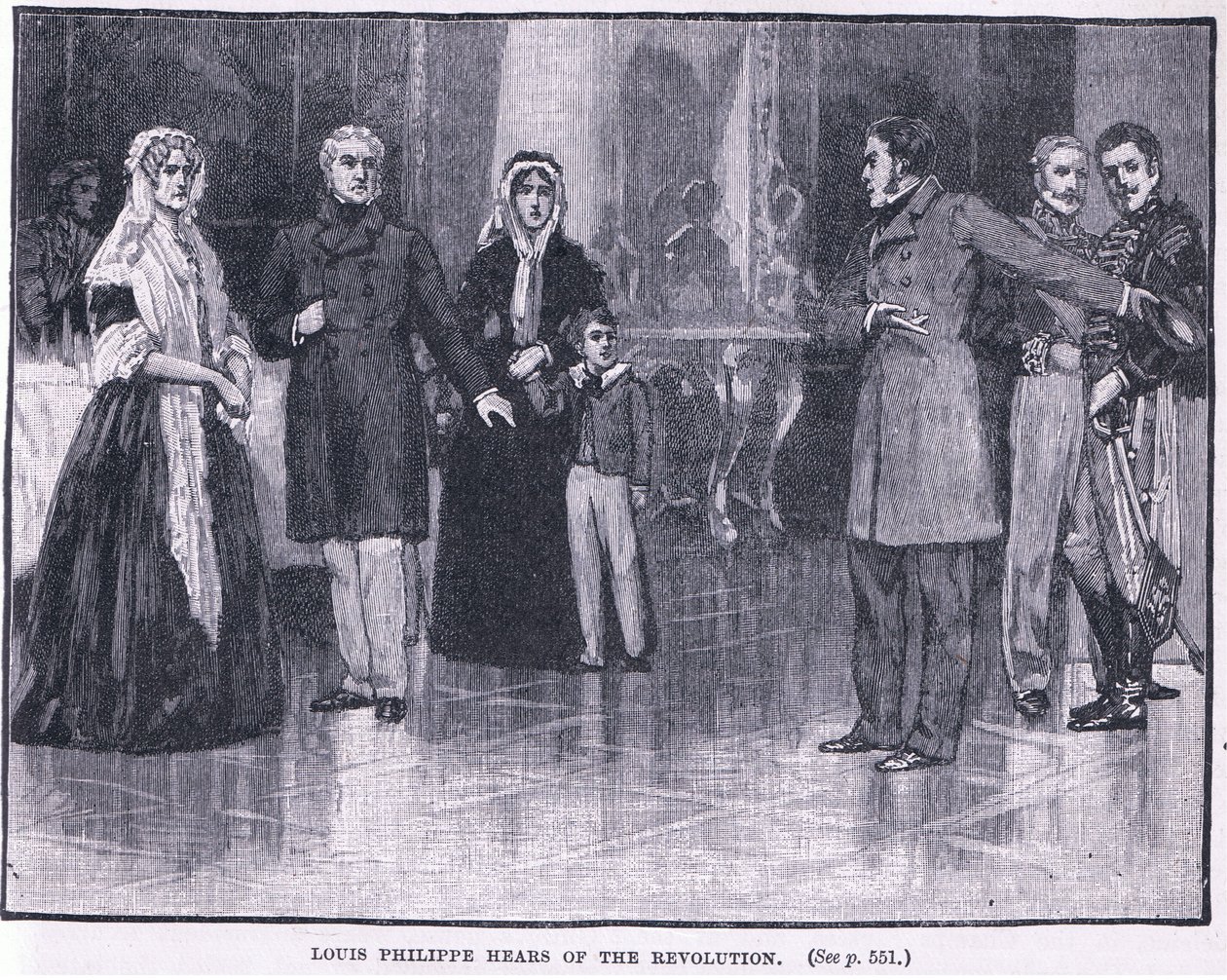 Louis Philippe hører om revolutionen i 1847 af Henry Marriott Paget