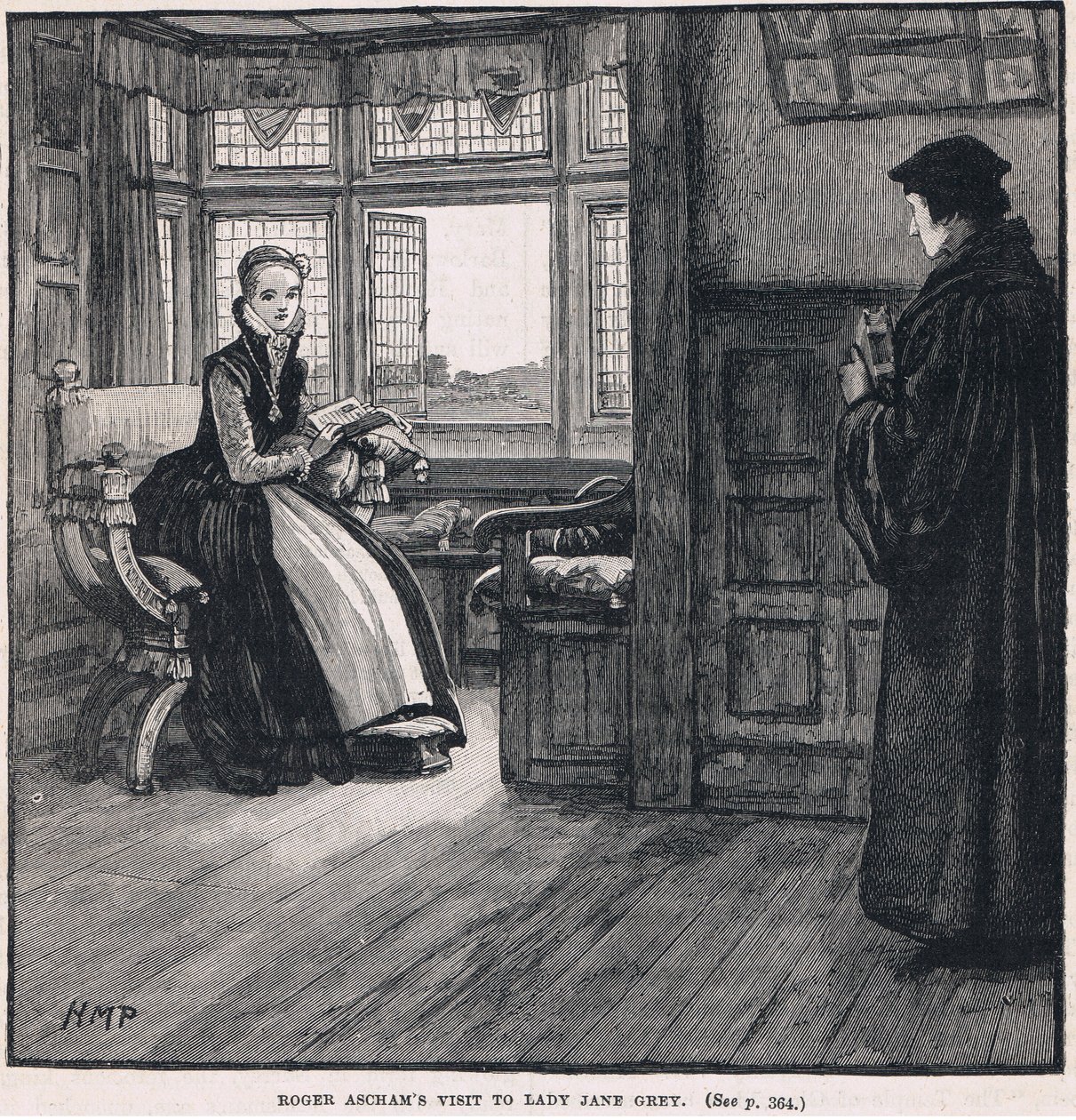 Roger Aschams besøg hos Lady Jane Gray af Henry Marriott Paget