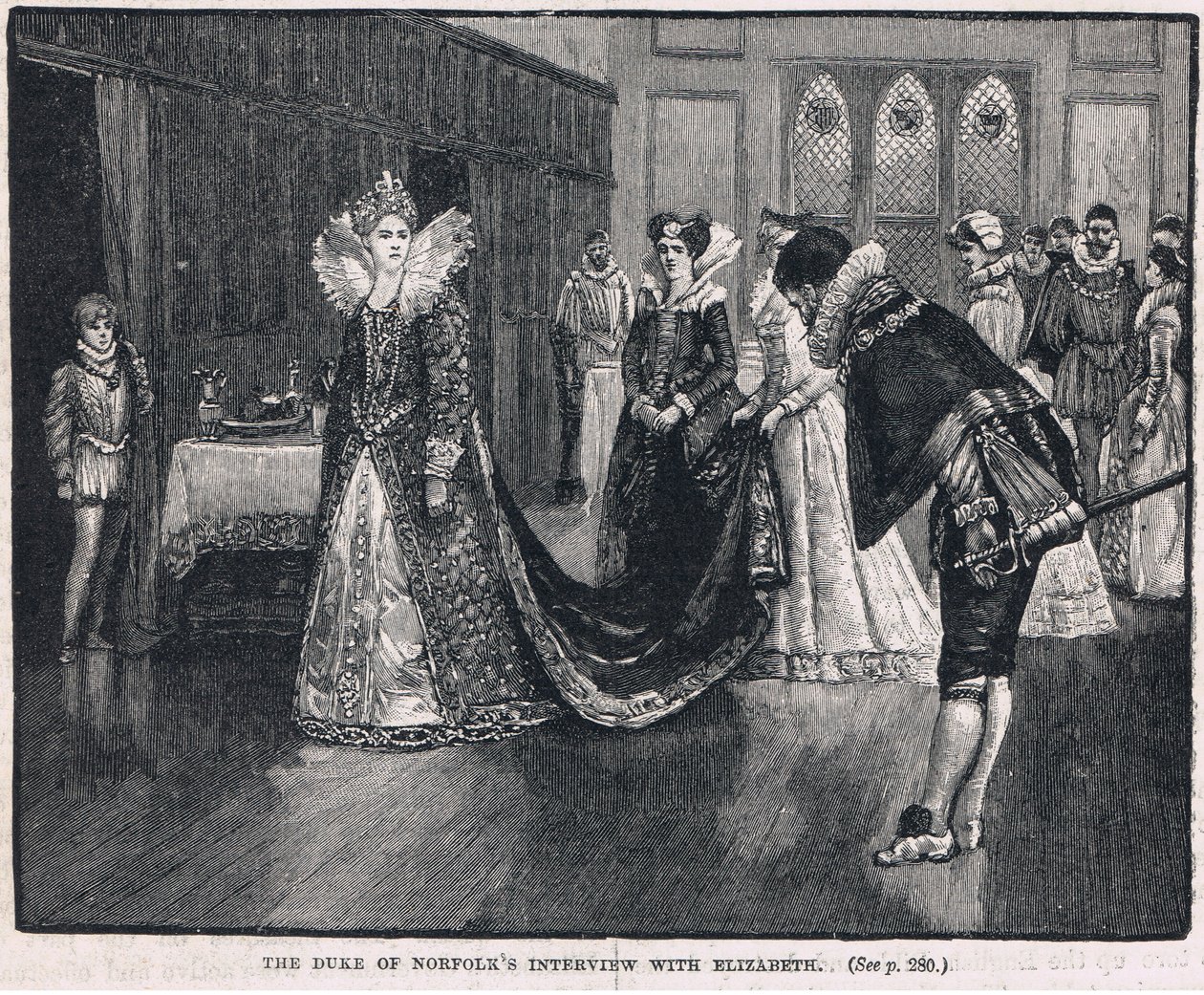 Hertugen af Norfolks interview med Elizabeth 1569 af Henry Marriott Paget