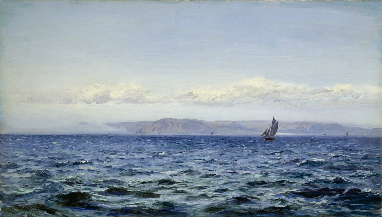 Let brise ud for Dodman ved Mevagissey, Cornwall, 1881 af Henry Moore