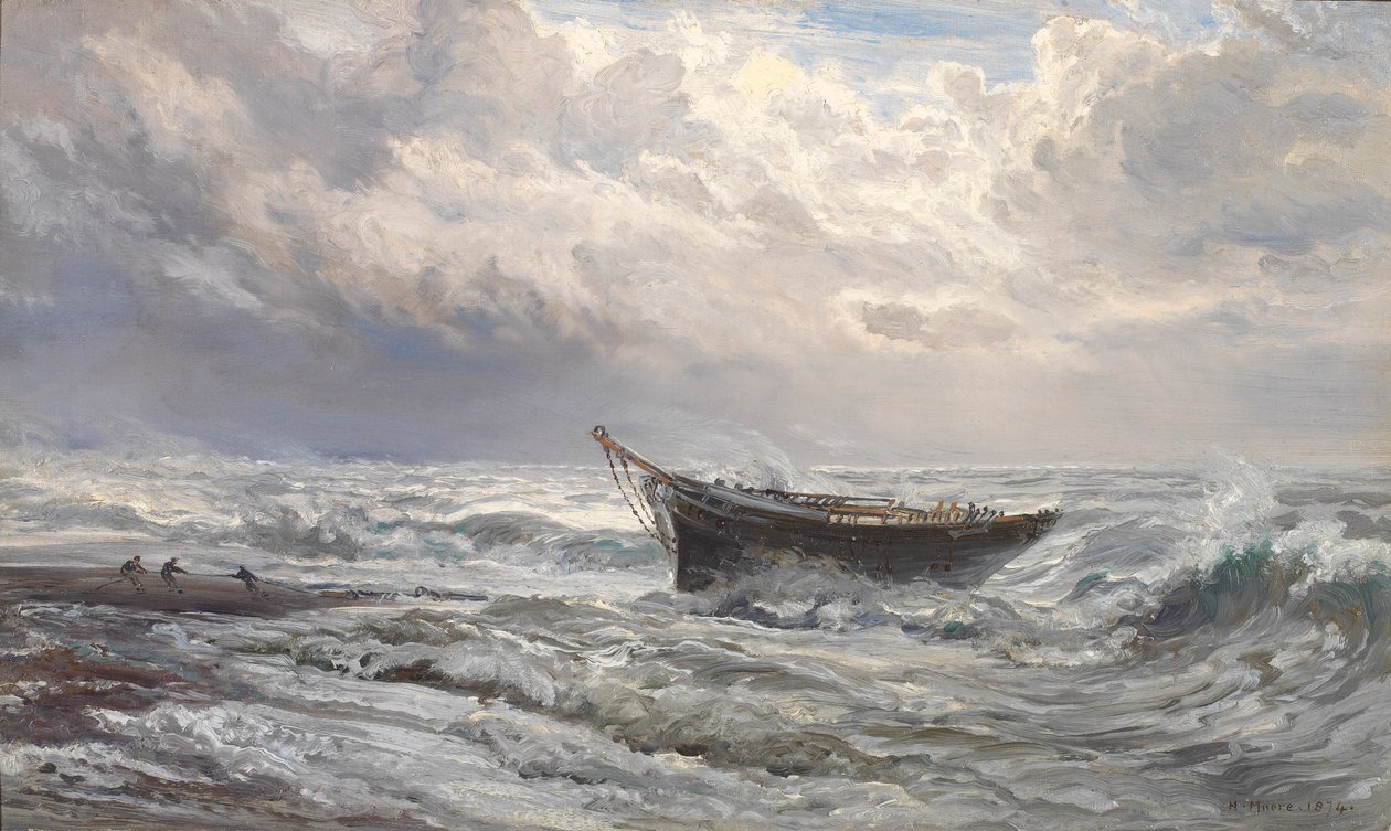 Stormfulde hav, 1874 af Henry Moore
