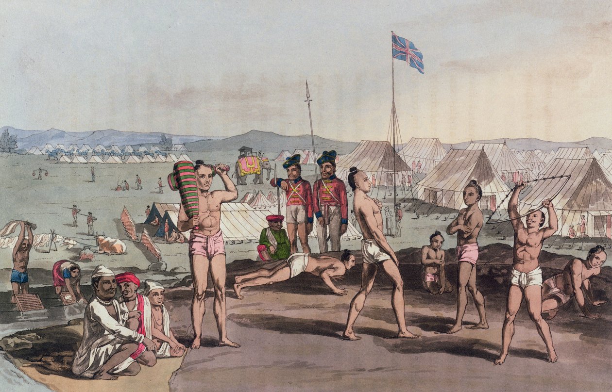 En Ukhara med udsigt over British Residents Camp, fra 