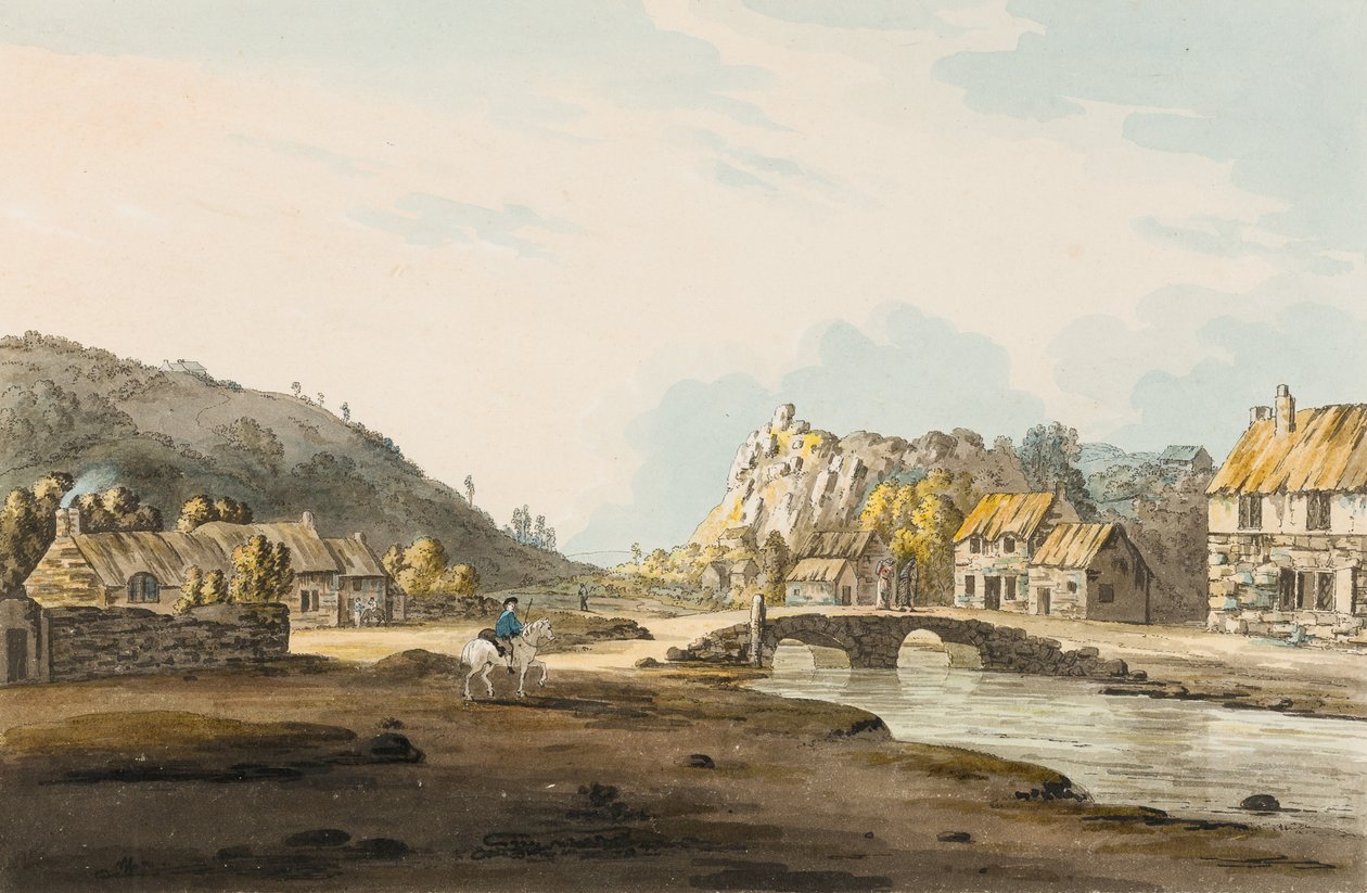 Tolcarne Bridge [Newlyn], ca. 1804 (wc på papir) af Henry Pendarves Tremenheere