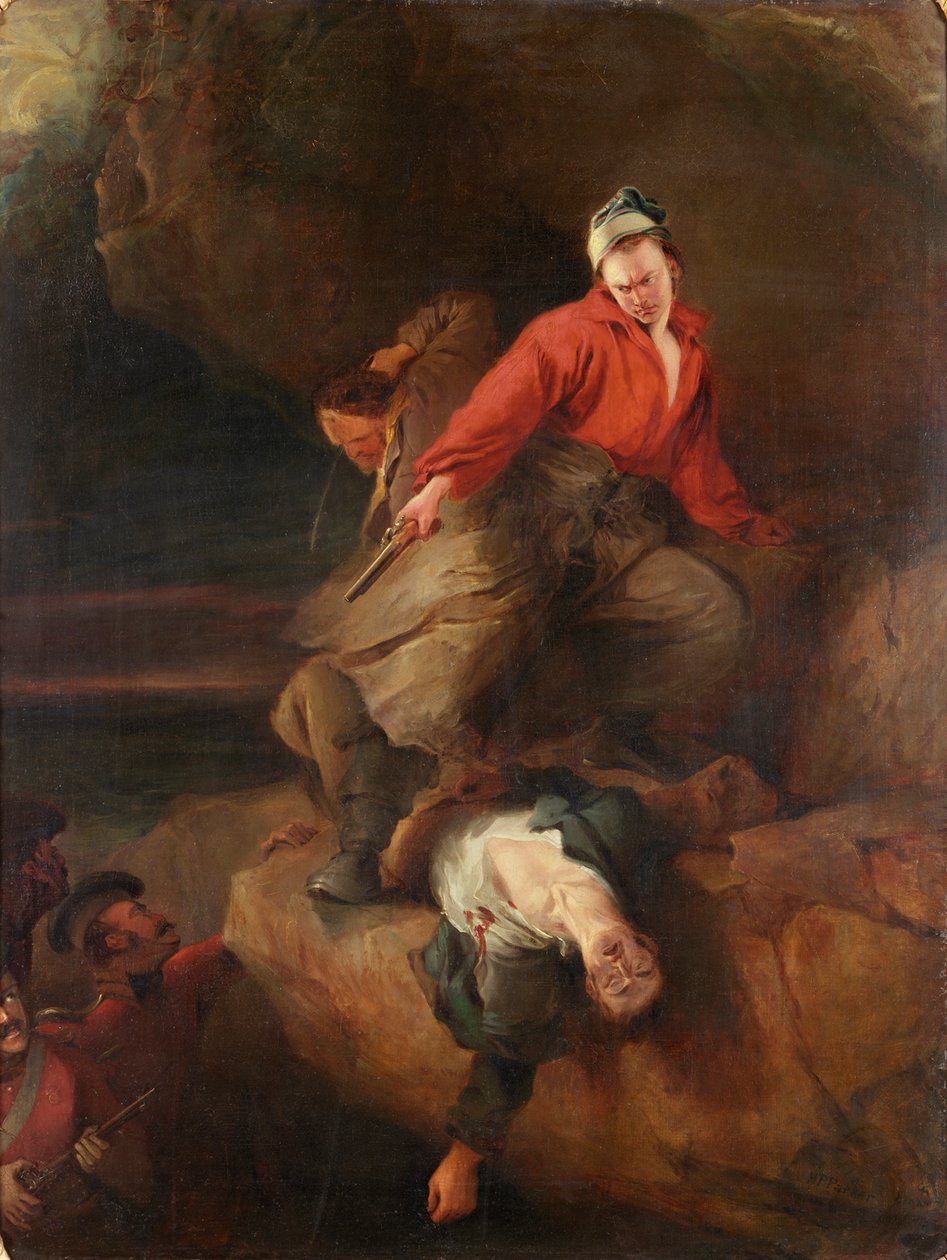 Smuglere angrebet, 1827 af Henry Perlee Parker