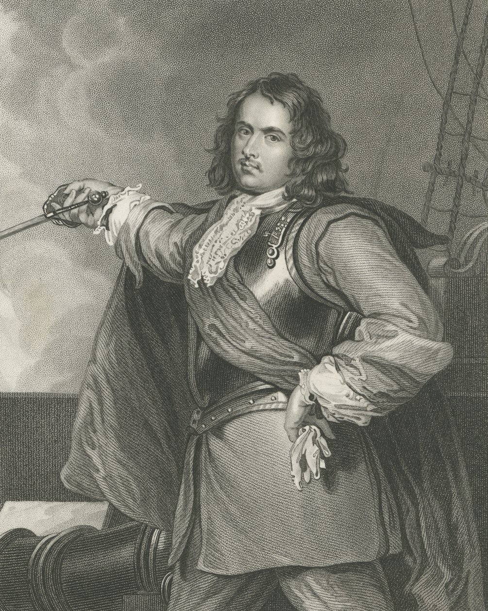 Admiral Blake (stiftgravering) af Henry Perronet Briggs