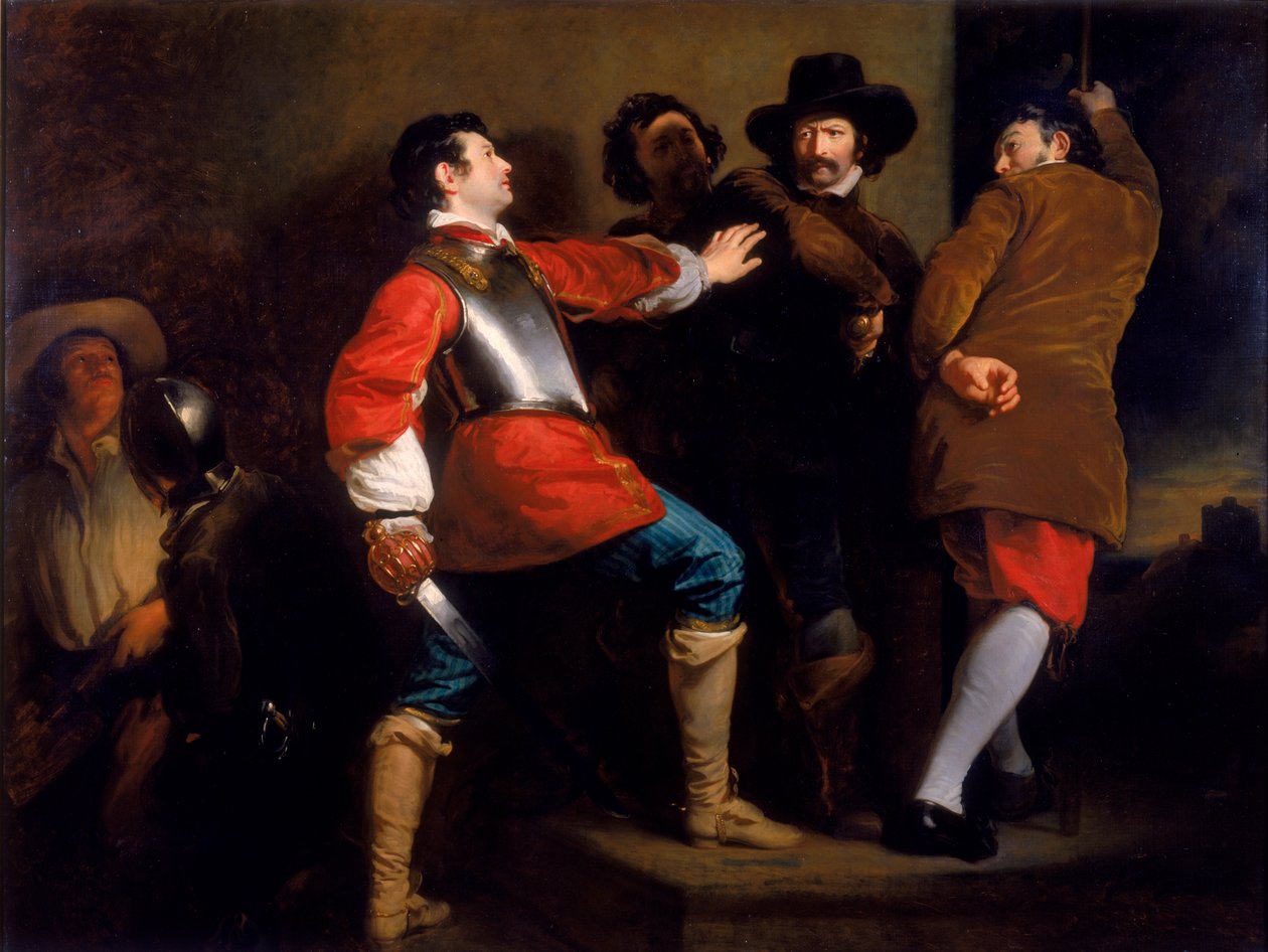 Opdagelsen af krudtplanen og indtagelsen af Guy Fawkes, c.1823 af Henry Perronet Briggs