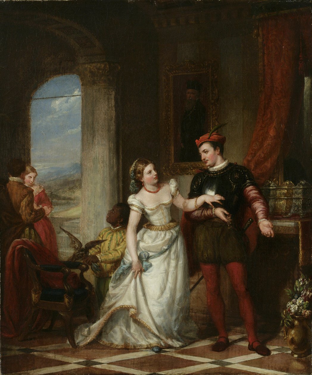 Portia og Bassanio - fra handelsmanden i Venedig, 1865 af Henry Peters Gray