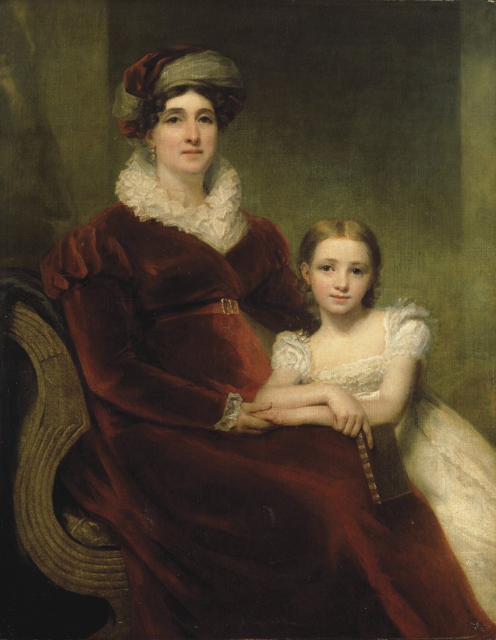 Dobbeltportræt af fru Alexander Allan med hendes barnebarn, Matilda af Henry Raeburn