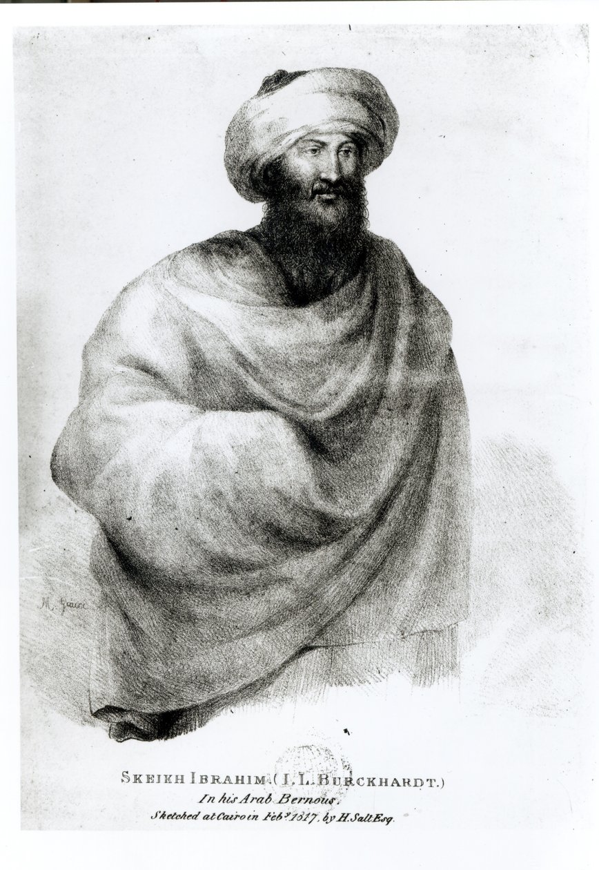 Portræt af Sheikh Ibrahim eller Johann Ludwig Burckhardt (1784-1817) 1817 af Henry Salt