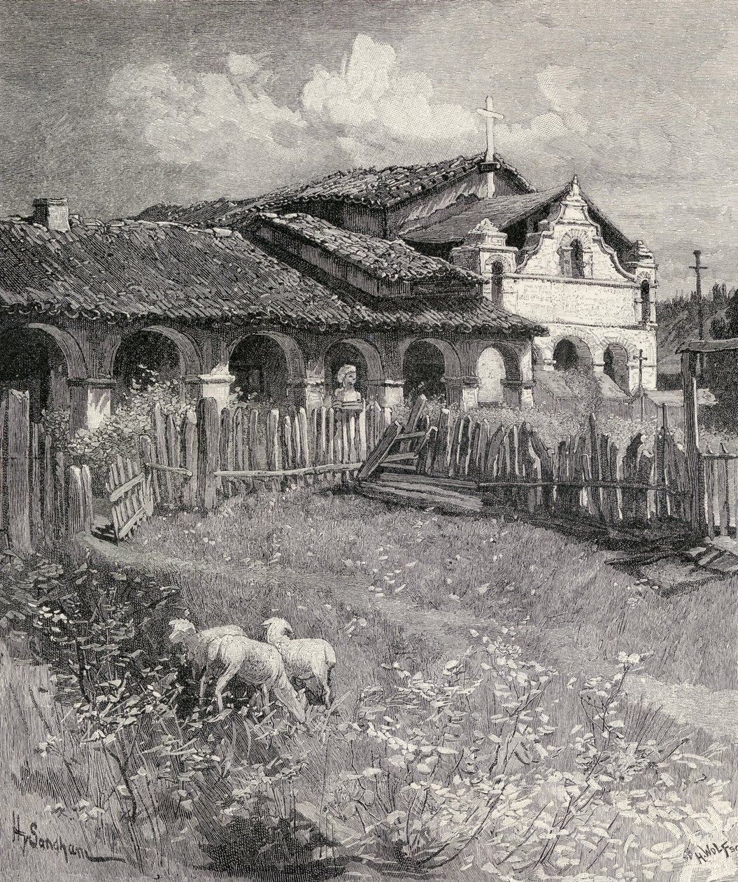 Mission San Antonio de Padua, Jolon, Californien, fra 