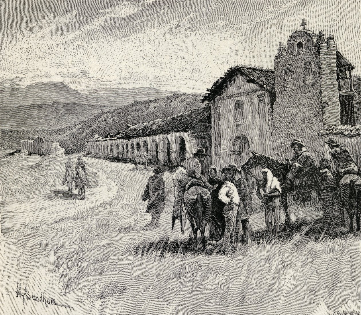 Mission Santa Ynez eller Ines, Solvang, Californien, fra 