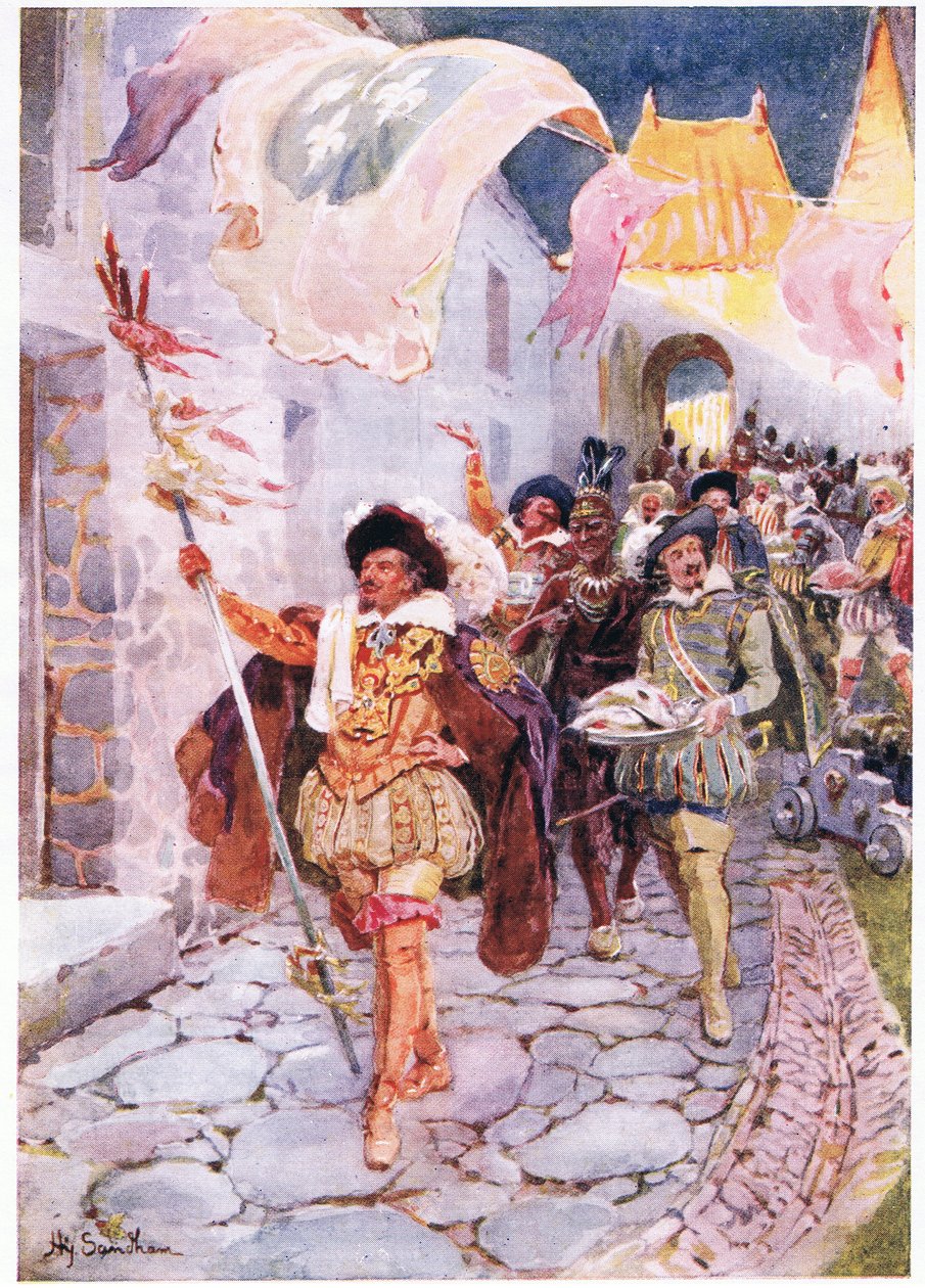 Den gode Tids Orden 1606, c.1920 af Henry Sandham