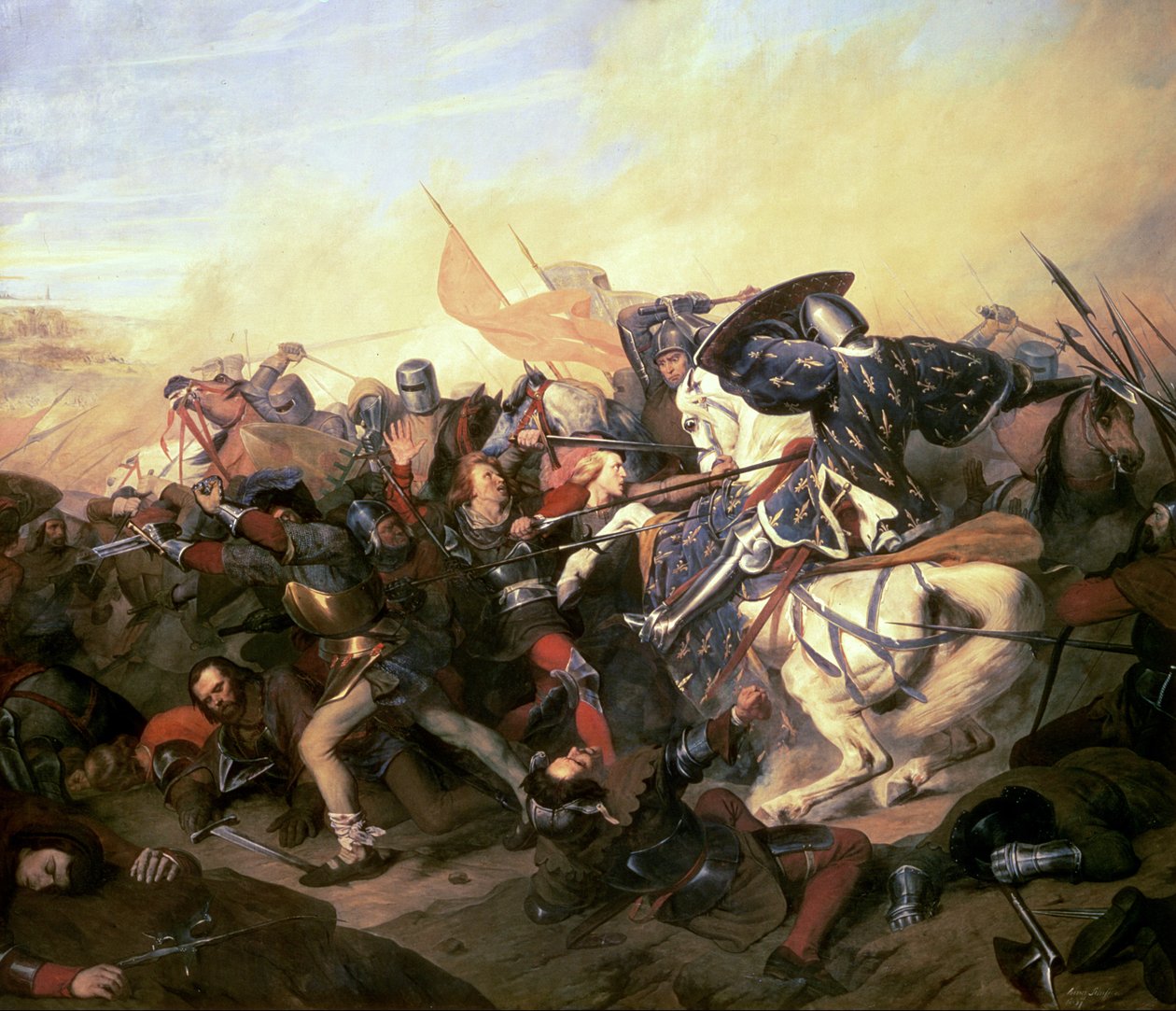 Slaget ved Cassel den 23. august 1328 af Henry Scheffer