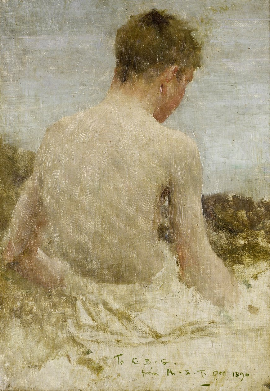 Bagsiden af en drengebater af Henry Scott Tuke
