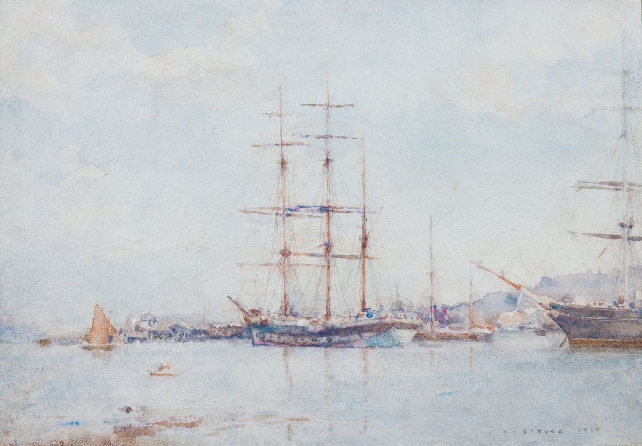 Falmouth Bay, 1925 af Henry Scott Tuke