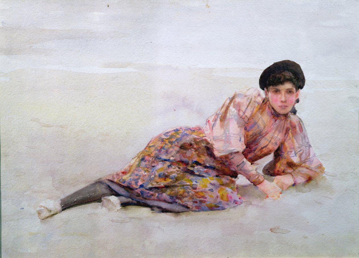 Pige på stranden af Henry Scott Tuke