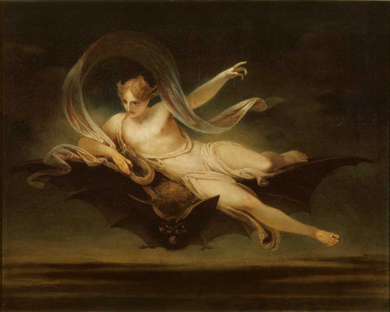 Ariel på en flagermusryg af Henry Singleton