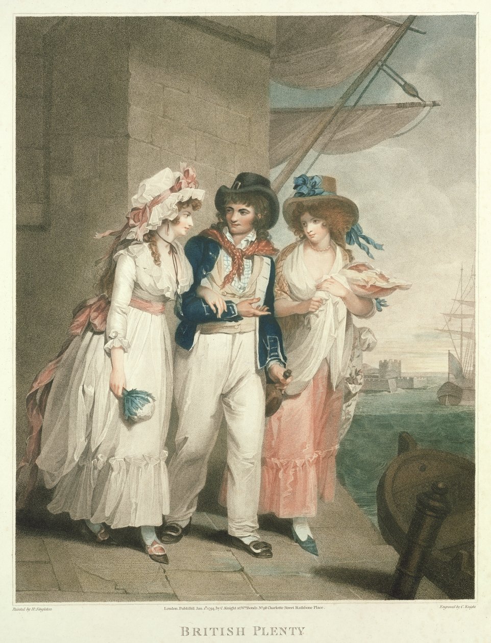 British Plenty, graveret og udgivet af Charles Knight (1743-c.1826), 1794 (stiplet stik) (par af 125541) af Henry Singleton