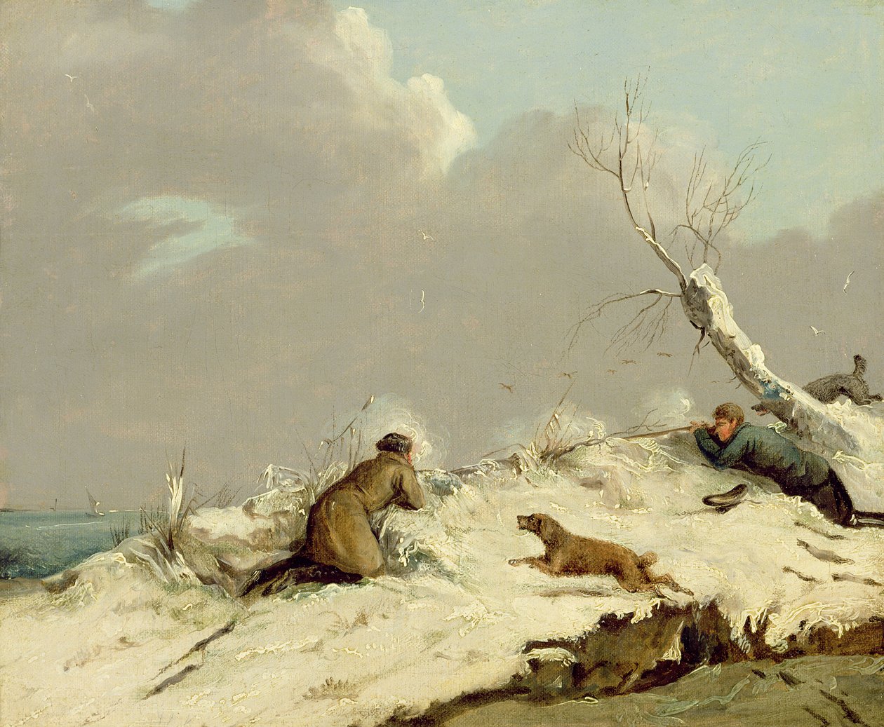 Andeskydning om vinteren af Henry Thomas Alken