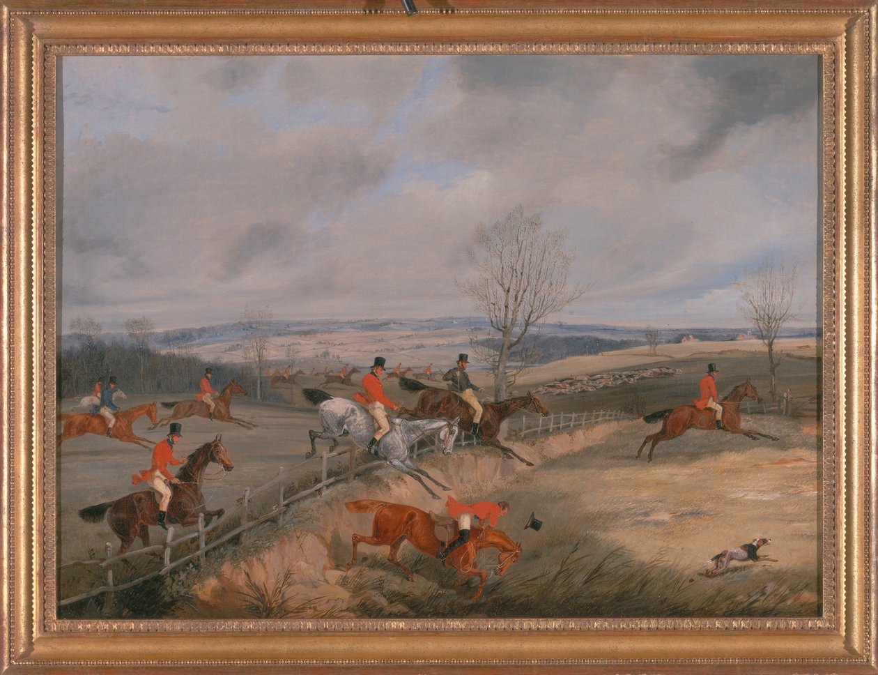 Jagtscene- Tegning af omslaget af Henry Thomas Alken