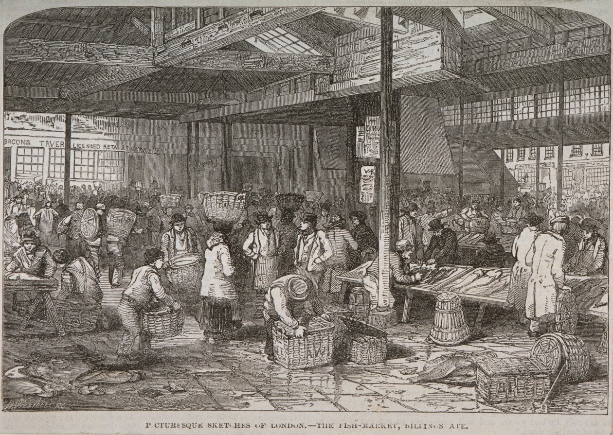 Billingsgate-marked, 1849, indvendigt billede af Henry Vizetelly