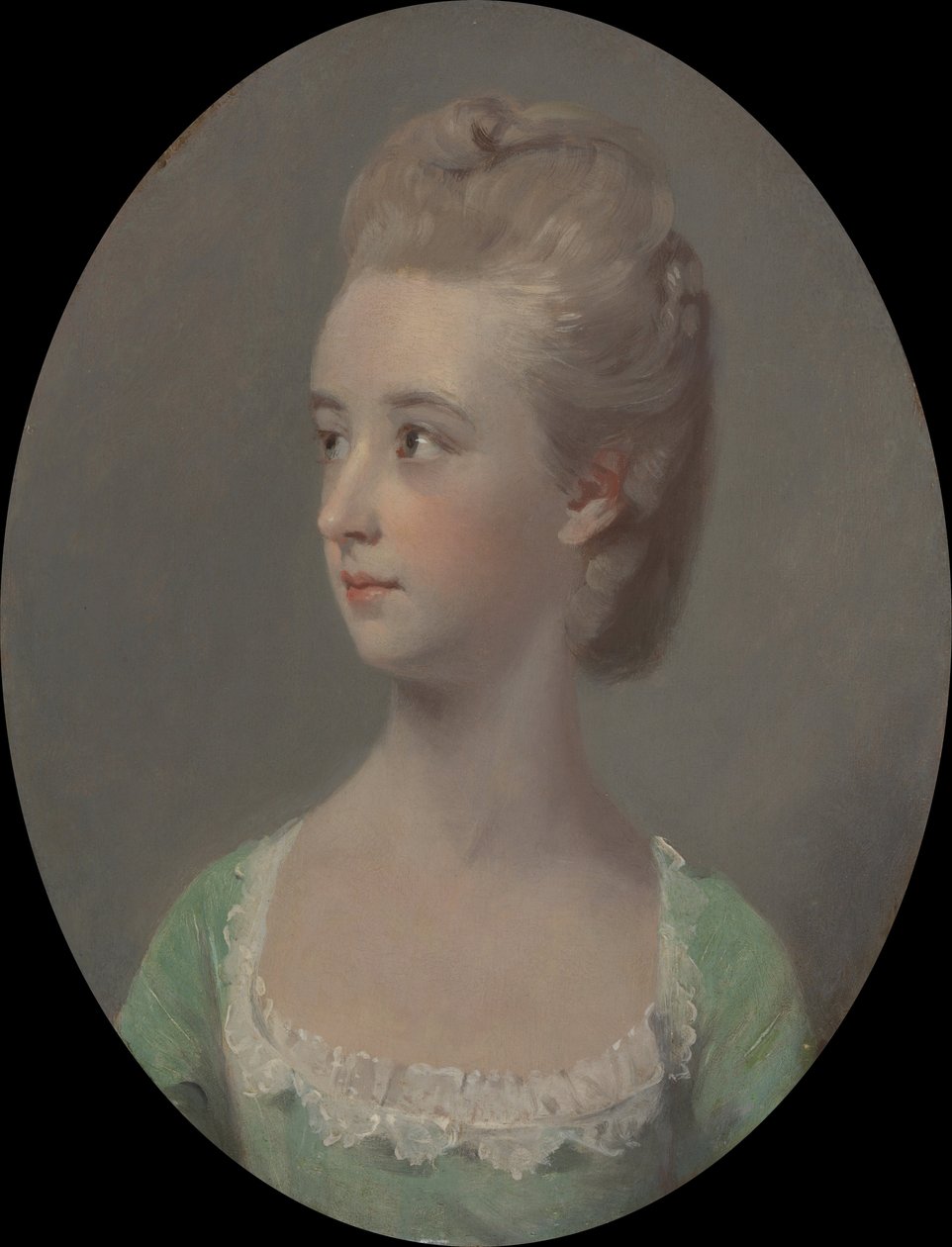 Portræt af en ung kvinde, muligvis frøken Nettlethorpe af Henry Walton