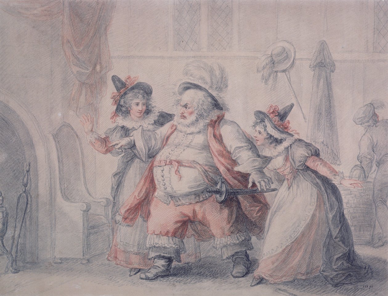 Falstaffs flugt af Henry William Bunbury