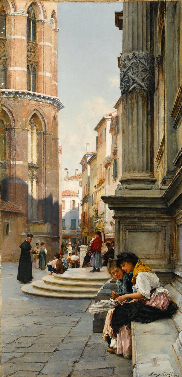 Frari-kirken og San Rocco-skolen, Venedig, 1892 af Henry Woods