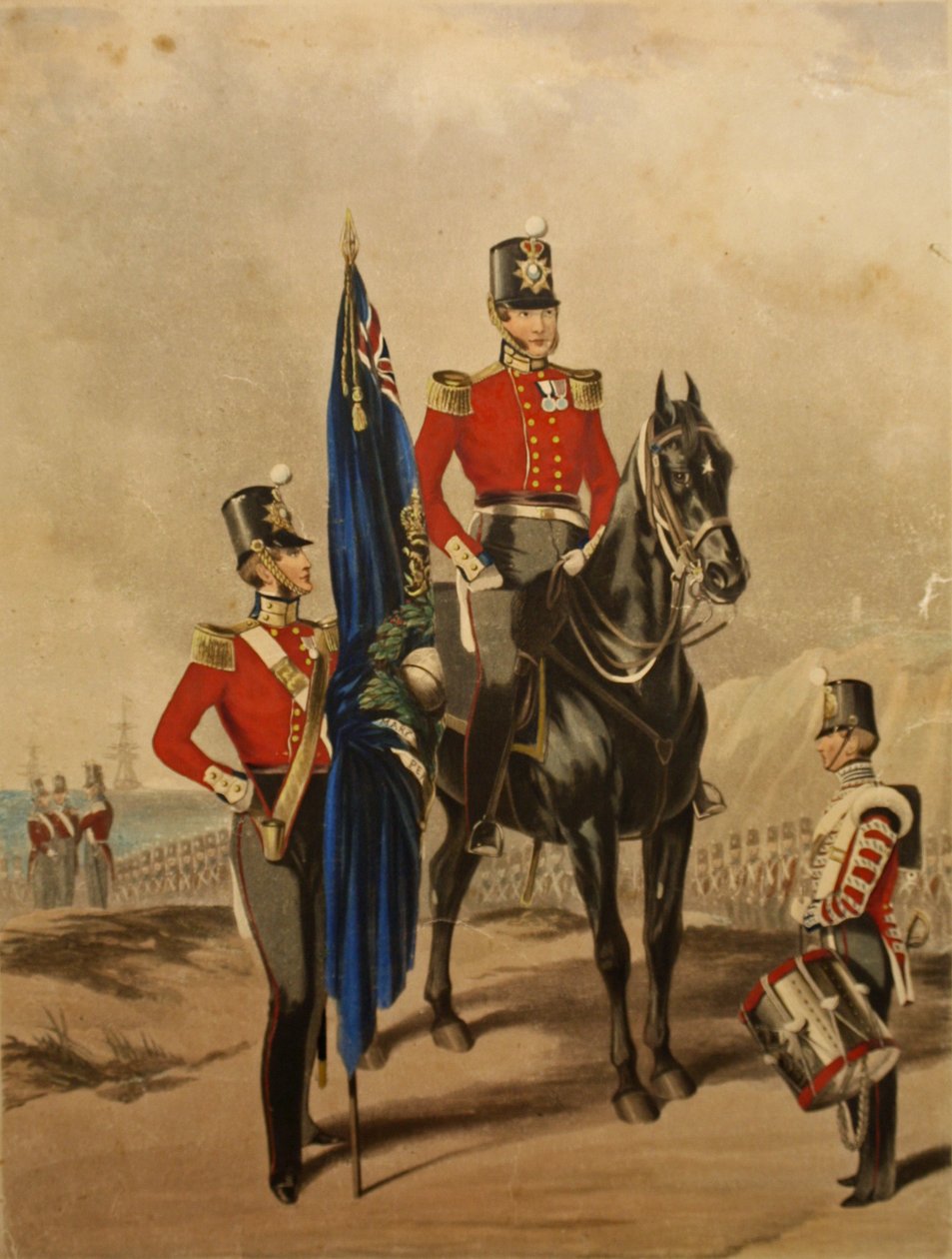 Royal Marines viser en feltofficer og 2. løjtnant, 1850 af Henry de Daubrava