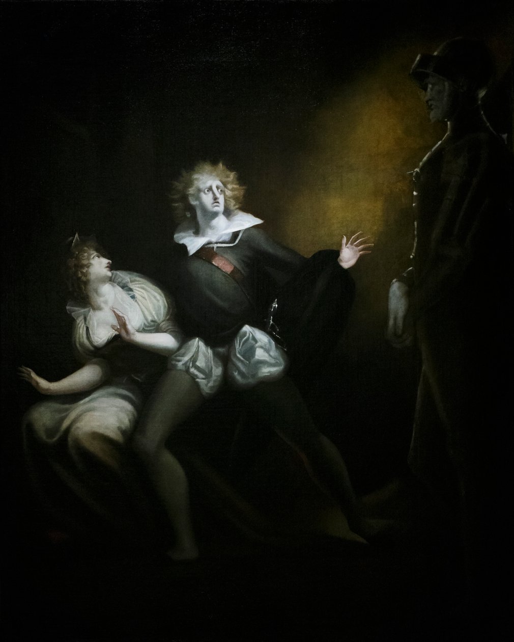 Gertrude, Hamlet og Faderens spøgelse af Henry (1741 1825) (after) Fuseli