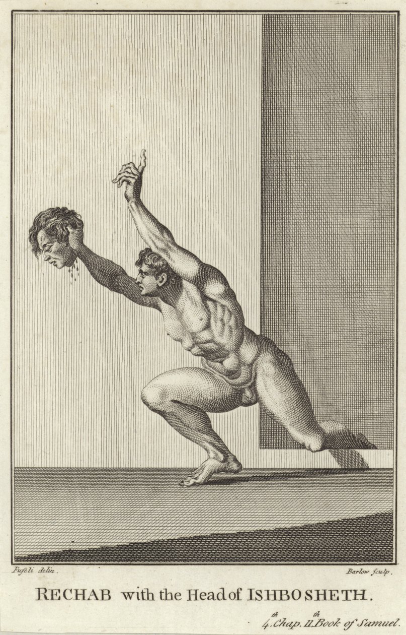 Rechab med Ish-bosheths hoved (gravering) af Henry (1741-1825) (after) Fuseli