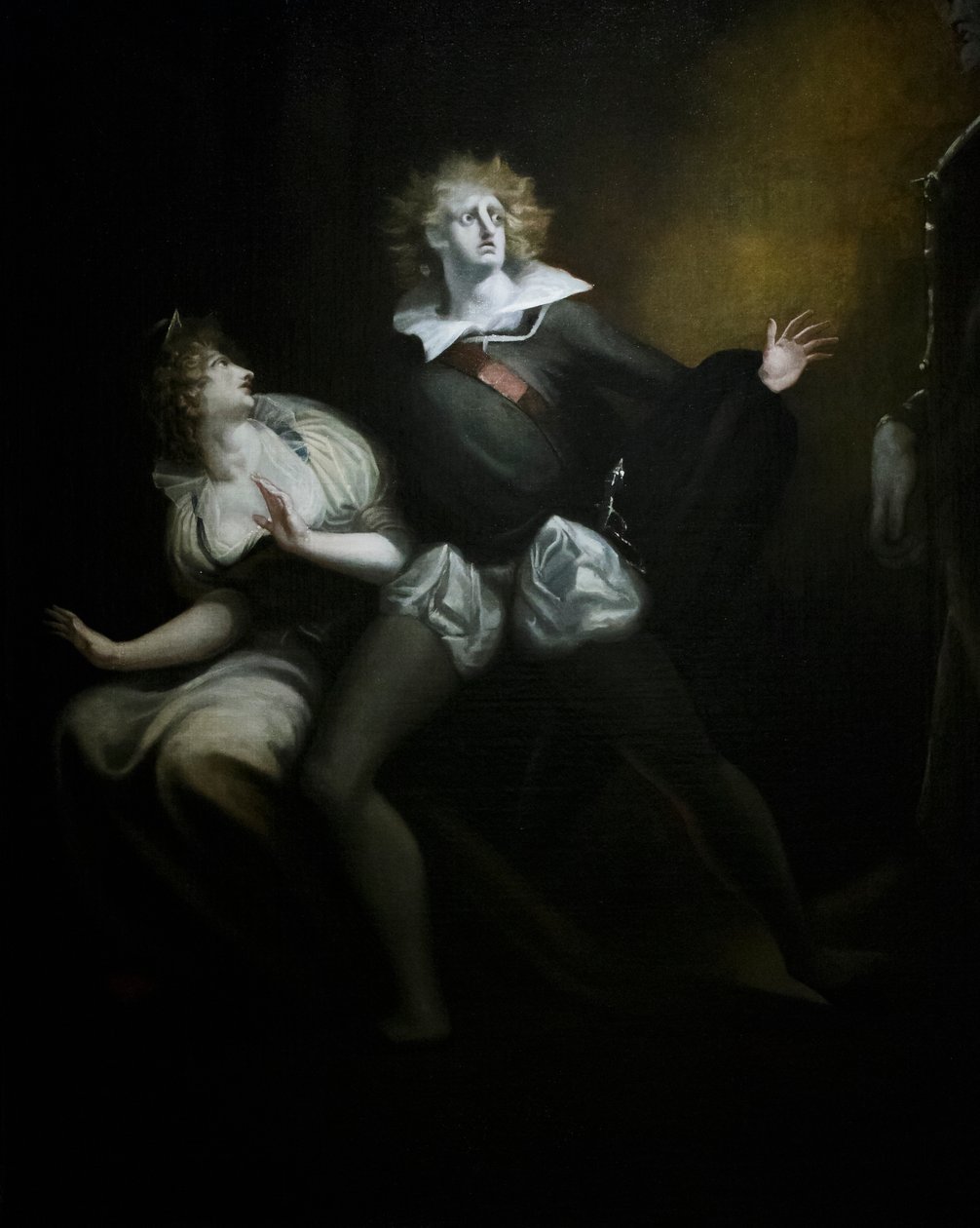 Gertrude, Hamlet og Hamlets fars spøgelse, detaljer af Henry (1741 1825) Fuseli